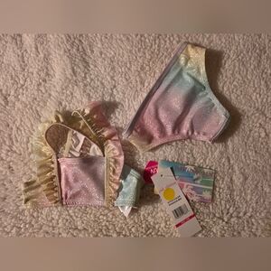 Pink Platinum Pastel Shimmer Baby Bikini Set